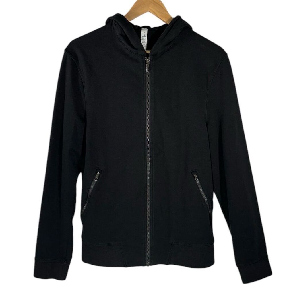 Lululemon Black Cross Cut Hoodie Full Zip Men’s Size S Long Sleeve Casual Pocket